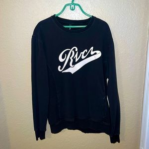 Black RVCA Pullover Sweater (Mens Large)